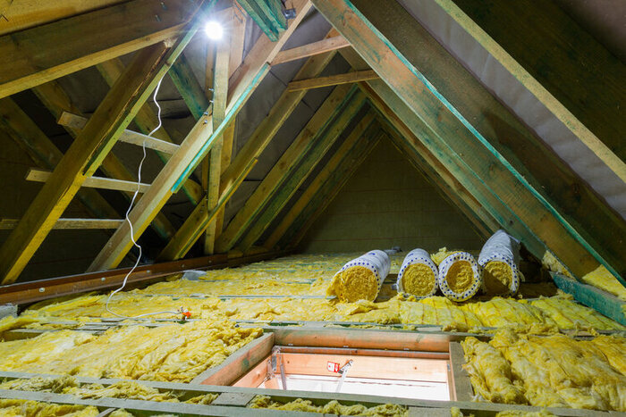 Attic, Insulation & Fireplace