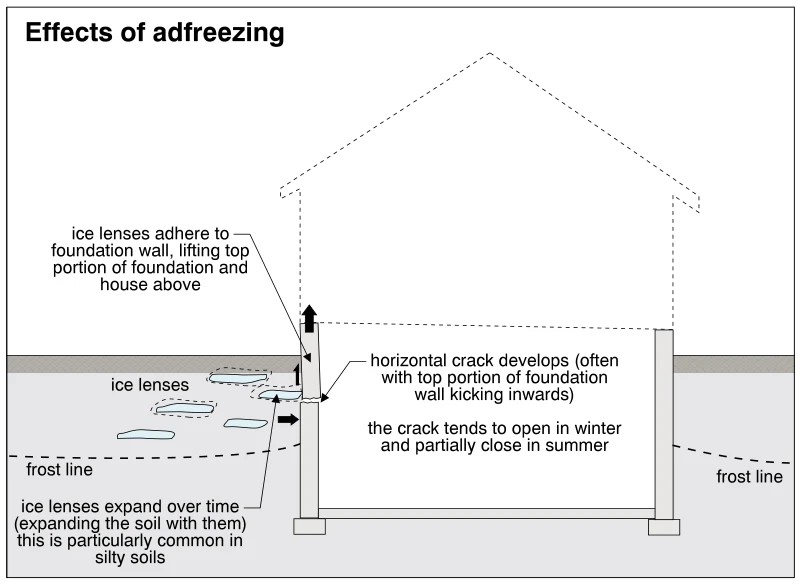 Effects of adfreezing