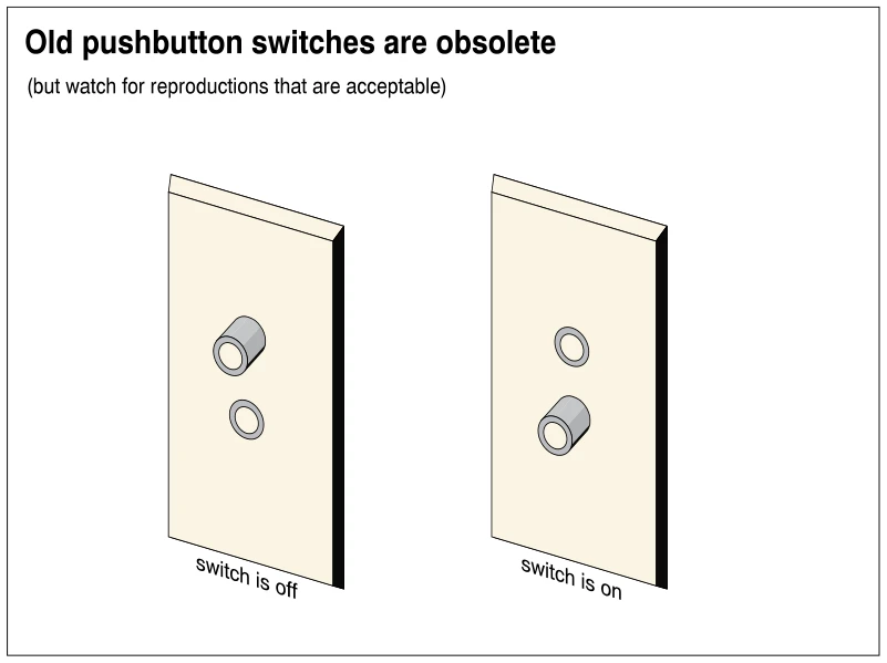 Old pushbutton switches are obsolete