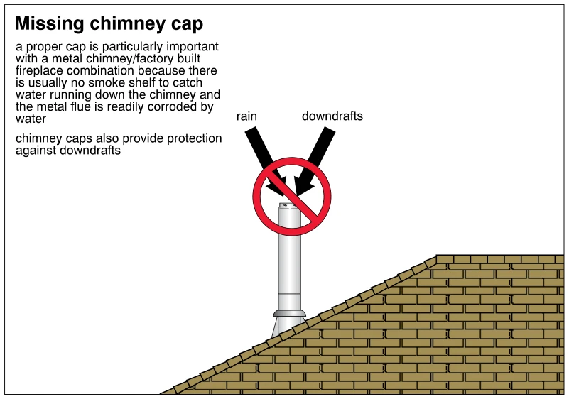 Missing chimney cap