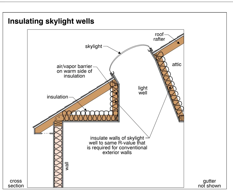 Insulating skylight wells